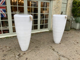 Mid Century Pair of Large Dutch Glazed Planters