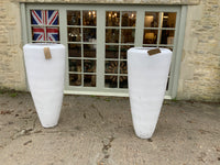 Mid Century Pair of Large Dutch Glazed Planters