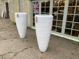 Mid Century Pair of Large Dutch Glazed Planters