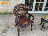 Antique Chinese Inlaid Hungmo Rosewood Suite