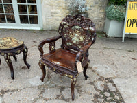 Antique Chinese Inlaid Hungmo Rosewood Suite