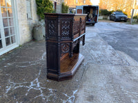 Antique English Decorative Oak Gothic Revival Court Cupboard