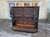 Antique English Decorative Oak Gothic Revival Court Cupboard