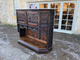 Antique English Decorative Oak Gothic Revival Court Cupboard