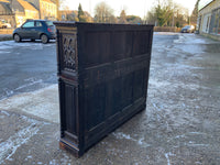 Antique English Decorative Oak Gothic Revival Court Cupboard