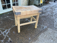 Antique English Butchers Block