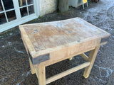 Antique English Butchers Block