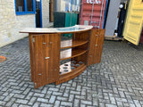 Antique English Deco Walnut Cocktail Bar