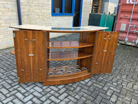 Antique English Deco Walnut Cocktail Bar