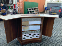 Antique English Deco Walnut Cocktail Bar