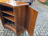 Antique English Deco Walnut Cocktail Bar