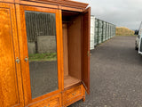 Antique English Satinwood Three Door Wardrobe