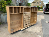 Antique English Pitch Pine Housekeeper Cupboard