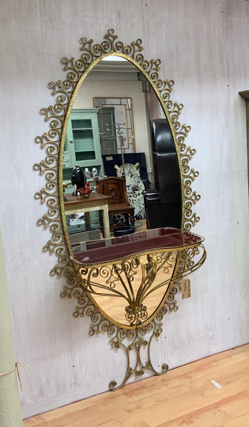 Vintage Italian Hall Console Mirror
