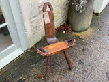 Antique English Three Legged Chair