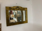 Antique English Hammered Brass Mirror