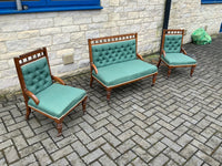 Antique Mahogany English Nursery Three Piece Suite