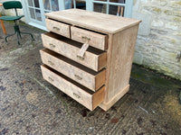 Antique English Pitch Pine Chest of Drawers