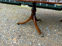 Antique English Mahogany Oval Twin Pedestal Dining Table