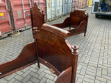 Antique Continental Pair of Mahogany Beds