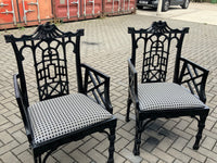 Vintage English Chinese Chippendale Style Chairs