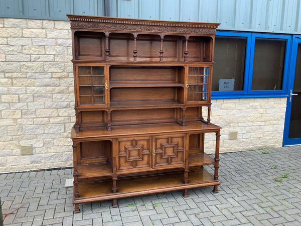 Antique English Oak Arts and Craft Cabinet