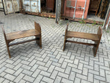 Antique English Arts and Craft Pair of Benches