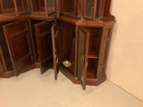 Antique English Mahogany Corner Bookcase/Cabinet by Howard and Sons