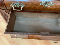 Antique Burr Walnut Veener on solid Oak Dutch Display Cabinet