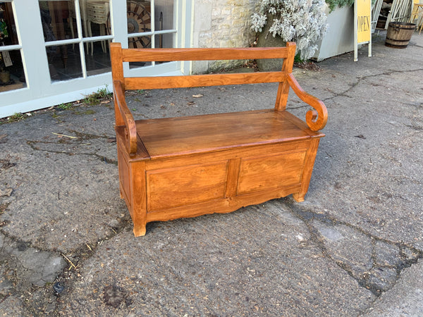 Antique French Cherrywood Bench