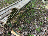 Antique Metal Bench with Wooden Slats