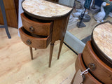 Antique French Walnut Pair of Bedside Cabinets