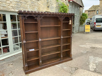 Antique English Oak Open Bookcase