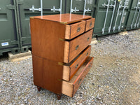 Antique Mahogany English Campaign Chest of Drawers