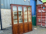 Antique English Mahogany Four Door Bookcase