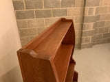 Vintage Teak Open Waterfall Bookcase