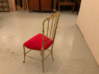 Vintage Solid Brass Side Chair
