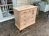 Antique English Pitch Pine Chest of Drawers