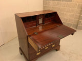 Antique English Mahogany Bureau with Brass Handles