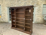 Antique English Oak Open Bookcase
