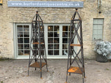 Contemporary Pair of Wrought Iron Obelisks