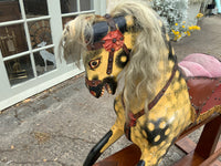 Antique English Wooden Rocking Horse