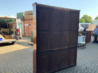 Antique English Mahogany Four Door Bookcase