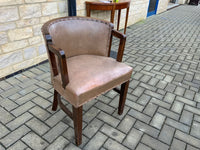 Antique English Leather Side Chair