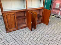 Antique English Mahogany Four Door Bookcase