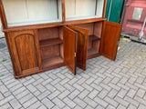 Antique English Mahogany Four Door Bookcase