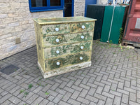 Antique English Painted Pine Chest of Drawers
