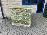 Antique English Painted Pine Chest of Drawers