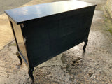 Antique English Black Chinoiserie chest of Drawers