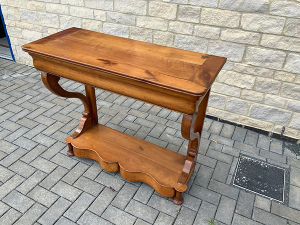 Antique walnut French console table